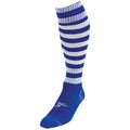 Royal Blue-White - Front - Precision Unisex Adult Pro Hooped Football Socks