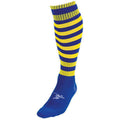 Royal Blue-Yellow - Front - Precision Unisex Adult Pro Hooped Football Socks