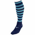 Navy-Sky Blue - Front - Precision Unisex Adult Pro Hooped Football Socks