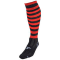 Black-Red - Front - Precision Unisex Adult Pro Hooped Football Socks