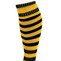 Gold-Black - Back - Precision Unisex Adult Pro Hooped Football Socks