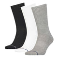 Black-Grey-White - Front - Calvin Klein Mens Crew Socks (Pack of 3)