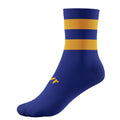 Royal Blue-Gold - Front - McKeever Unisex Adult Pro Hooped Mid Calf Socks