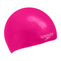 Pink - Back - Speedo Childrens-Kids Silicone Moulded Swimming Cap