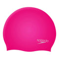 Pink - Front - Speedo Childrens-Kids Silicone Moulded Swimming Cap