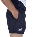Navy - Side - Canterbury Mens Professional Cotton Rugby Shorts