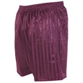 Maroon - Front - Precision Unisex Adult Continental Striped Football Shorts