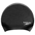 Black - Front - Speedo Unisex Adult Long Hair Silicone Swim Cap