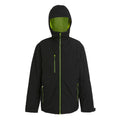 Black-Lime Green - Front - Regatta Mens Navigate Insulated Waterproof Jacket