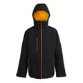 Black-Orange Pop - Front - Regatta Mens Navigate Insulated Waterproof Jacket