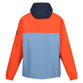 Rusty Orange-Coronet Blue-Navy - Back - Regatta Mens Belcastel Waterproof Jacket