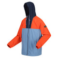 Rusty Orange-Coronet Blue-Navy - Side - Regatta Mens Belcastel Waterproof Jacket