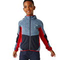 Coronet Blue-Navy-Danger Red - Lifestyle - Regatta Childrens-Kids Dissolver VIII Full Zip Fleece Jacket