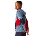 Coronet Blue-Navy-Danger Red - Pack Shot - Regatta Childrens-Kids Dissolver VIII Full Zip Fleece Jacket