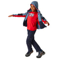 Coronet Blue-Navy-Danger Red - Close up - Regatta Childrens-Kids Dissolver VIII Full Zip Fleece Jacket