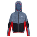 Coronet Blue-Navy-Danger Red - Front - Regatta Childrens-Kids Dissolver VIII Full Zip Fleece Jacket
