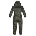 Cypress Green Camo - Back - Regatta Great Outdoors Childrens Toddlers Puddle IV Waterproof Rainsuit
