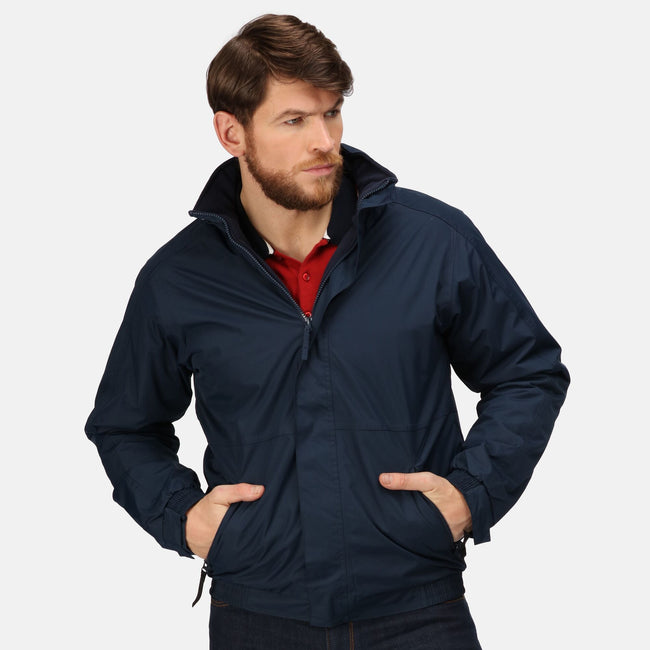 Navy-Navy - Side - Regatta Dover Waterproof Windproof Jacket (Thermo-Guard Insulation)