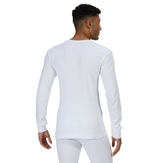 White - Side - Regatta Thermal Underwear Long Sleeve Vest - Top