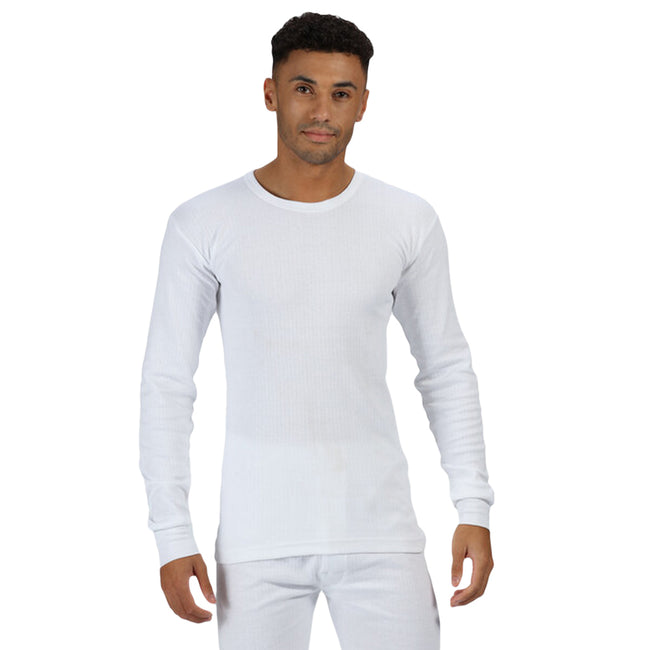White - Back - Regatta Thermal Underwear Long Sleeve Vest - Top