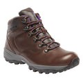 Chestnut-Alpine Purple - Back - Regatta Great Outdoors Womens-Ladies Bainsford Waterproof Hiking Boots