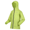 Green Algae - Back - Regatta Great Outdoors Childrens-Kids Pack It Jacket III Waterproof Packaway Black