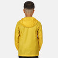 Yellow - Side - Regatta Great Outdoors Childrens-Kids Pack It Jacket III Waterproof Packaway Black
