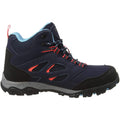 Navy-Fiery Coral - Back - Regatta Childrens-Kids Holcombe IEP Junior Hiking Boots