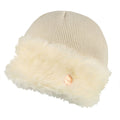 Light Vanilla - Back - Regatta Womens-Ladies Luz Faux Fur Trim Cotton Jersey Winter Beanie Hat