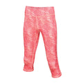 Hot Pink Print - Side - Regatta Womens-Ladies Pincha 3-4 Leggings