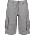 Mineral Grey - Front - Regatta Mens Shorebay Vintage Cargo Shorts