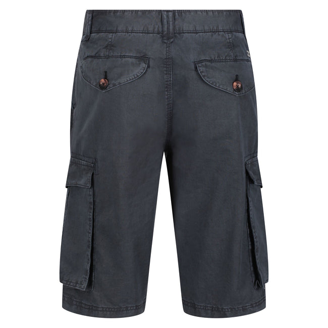 India Grey - Back - Regatta Mens Shorebay Vintage Cargo Shorts