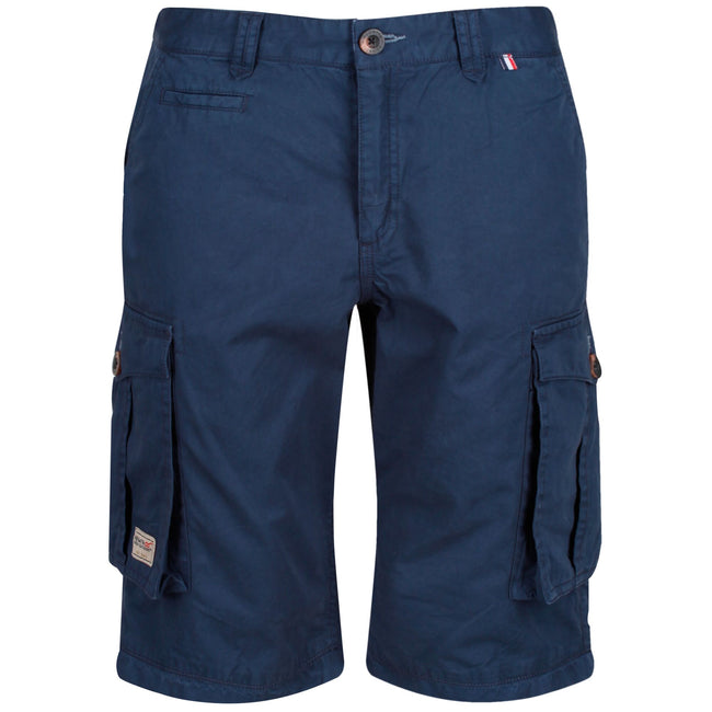 Navy - Front - Regatta Mens Shorebay Vintage Cargo Shorts