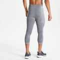 Charcoal Grey Marl - Side - Dare 2B Mens In The Zone 3-4 Base Layer Leggings