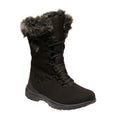 Black-Briar Grey - Front - Regatta Great Outdoors Womens-Ladies Newley Faux Fur Trim Thermo Boots