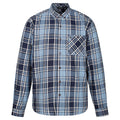 Navy - Front - Regatta Great Outdoors Mens Lazare Long Sleeve Checked Shirt