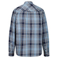 Navy - Side - Regatta Great Outdoors Mens Lazare Long Sleeve Checked Shirt