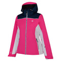 Cyber Pink-Blue Wing - Back - Dare 2b Womens-Ladies Validate Waterproof Ski Jacket