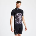 Black - Back - Dare 2B Mens Stay The Course Half Zip Cycling Jersey