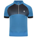 Petrol Blue-Black - Front - Dare 2B Mens Stay The Course Half Zip Cycling Jersey