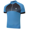 Petrol Blue-Black - Side - Dare 2B Mens Stay The Course Half Zip Cycling Jersey