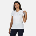 White - Side - Regatta Womens-Ladies Sinton Polo Shirt