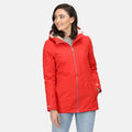 Molten Red - Side - Regatta Womens-Ladies Bergonia II Hooded Waterproof Jacket