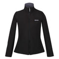 Black - Front - Regatta Womens-Ladies Connie V Softshell Walking Jacket