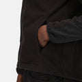 Black - Close up - Regatta Mens Broadstone Full Zip Fleece Jacket