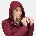 Claret Red - Side - Regatta Womens-Ladies Remina Insulated Waterproof Jacket