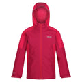 Berry Pink-Pink Potion - Front - Regatta Childrens-Kids Hurdle IV Insulated Waterproof Jacket