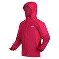 Berry Pink-Pink Potion - Side - Regatta Childrens-Kids Hurdle IV Insulated Waterproof Jacket