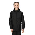 Black - Side - Regatta Childrens-Kids Packaway Waterproof Jacket