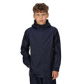 Navy - Side - Regatta Childrens-Kids Packaway Waterproof Jacket